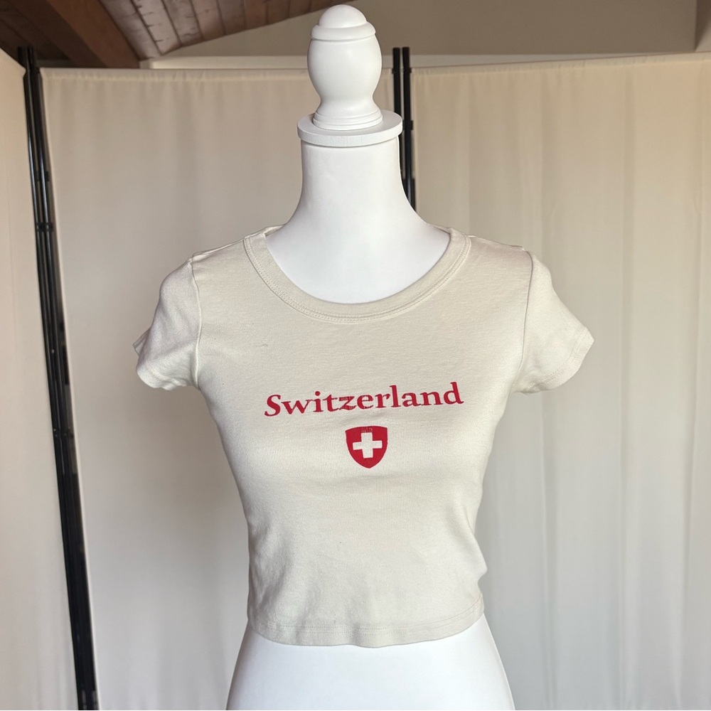 John Galt | Switzerland Graphic Cream T-Shirt